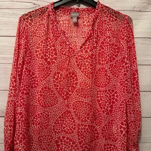 Chico's Brand Womens Size 3 (X-Large) Print Blouse